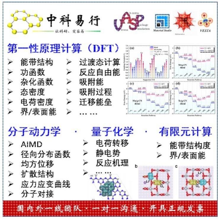 第一性原理代算VASP分子动力学MS计算量子化学有限元密度泛函DFT,商务/设计服务,2D/3D绘图,淘宝优惠券,粉丝福利购,淘宝优惠卷