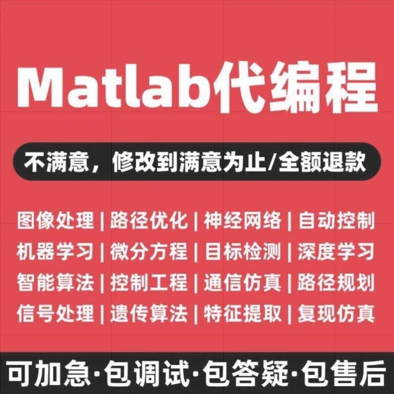 matlab代码帮做程序代编代码复现修改图像处理问题解决建模绘画图