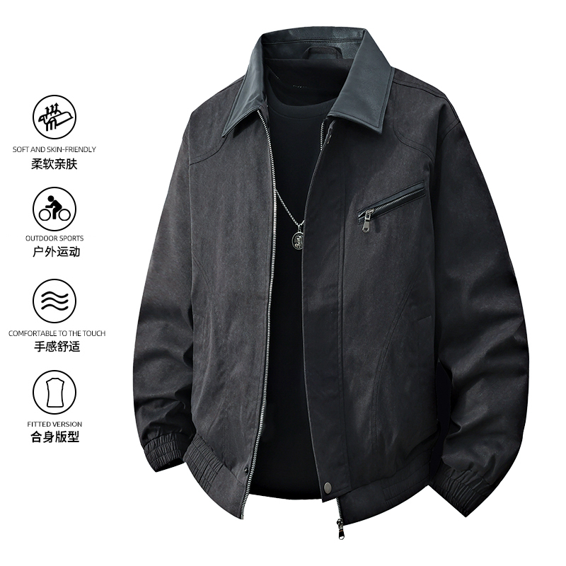 2025秋季新款美式复古皮衣外套