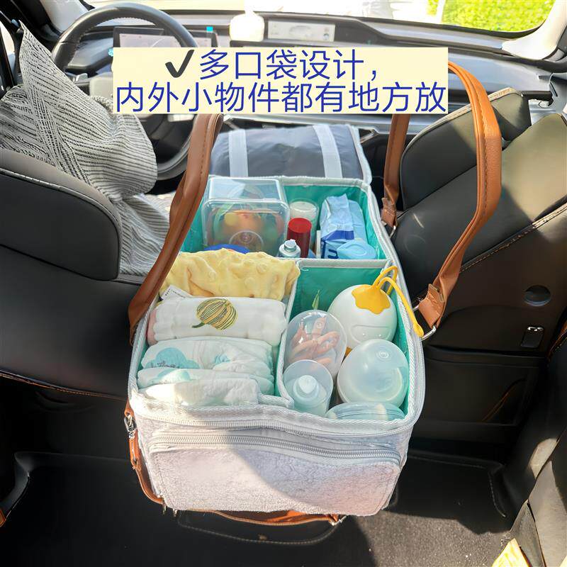 待产包收纳袋大容量母婴分格收纳手提袋外出便携婴儿用品整理袋子