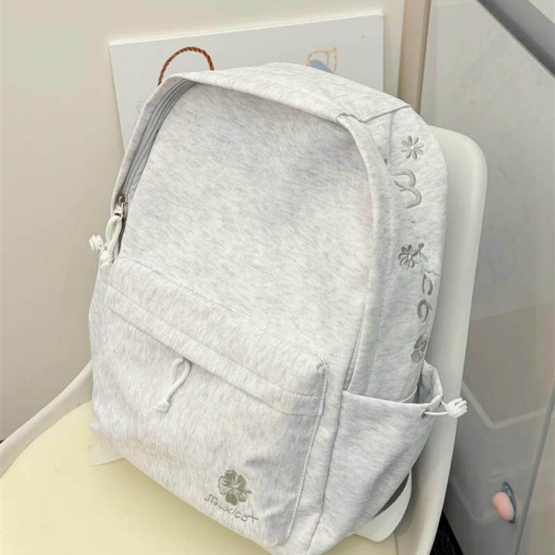 日系书包女生ins风小众双肩包简约初中高中大学生小学生百搭背包