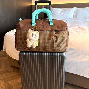 多巴胺短途旅行包出差手提大容量女便携短途旅行可上飞机防水收纳