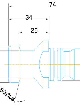 雄克SCHUNK刀柄拉钉SK50-15度角拉钉9150119 9938211 ISO7833AFAD