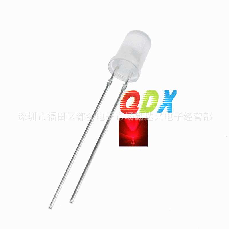 f5灯珠5mm七彩快闪慢闪RGB透明红绿蓝自闪七色led灯珠发光二极管