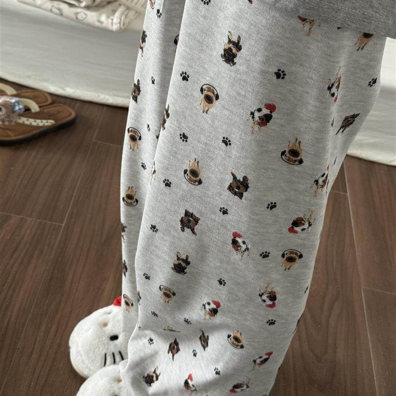 小狗糯米裤垂坠感软糯宽松慵懒风休闲遛弯裤女2025新款秋冬长裤