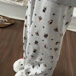 小狗糯米裤垂坠感软糯宽松慵懒风休闲遛弯裤女2025新款秋冬长裤