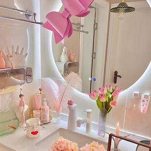 少女心ins粉色大蝴蝶结卧室房间门镜子墙面装饰生日结婚创意布置