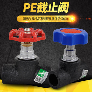 PE升降截止阀闸阀PE阀门饮用水管配件20 4分25 6分PE管材管件配件