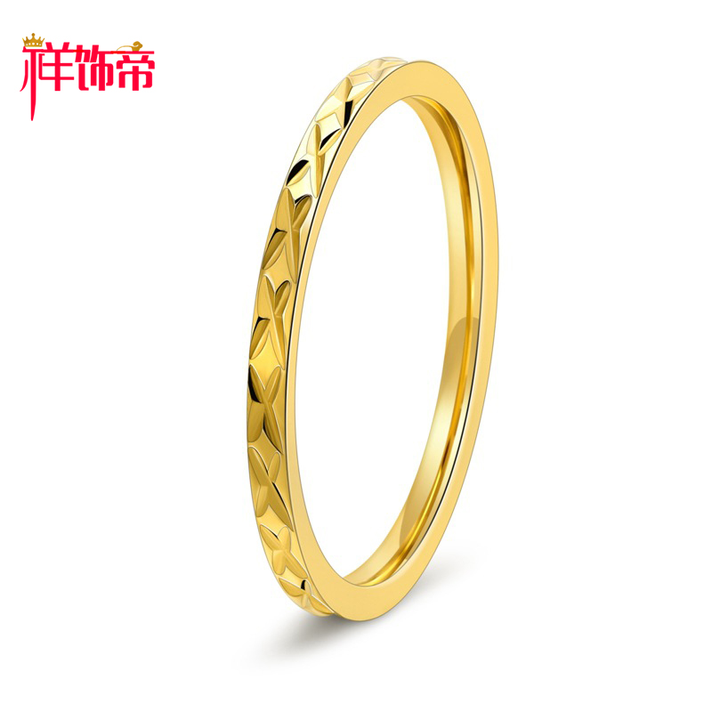 祥饰帝欧美时尚钛钢菱形戒指女款简约潮流个性百搭奢华饰品指环