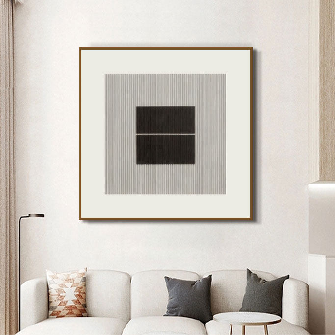 黑白几何室内意式极简挂画客厅现现代装饰画