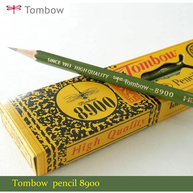日本进口TOMBOW蜻蜓8900小学生铅笔书写字不易断芯原木环保六角HB