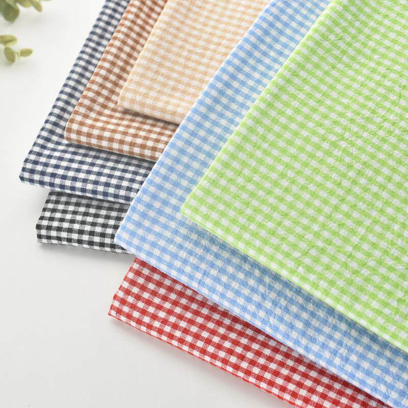 小面团布料纯棉水洗色织格子面料棉布素雅衣服裙子衬衫手工DIY