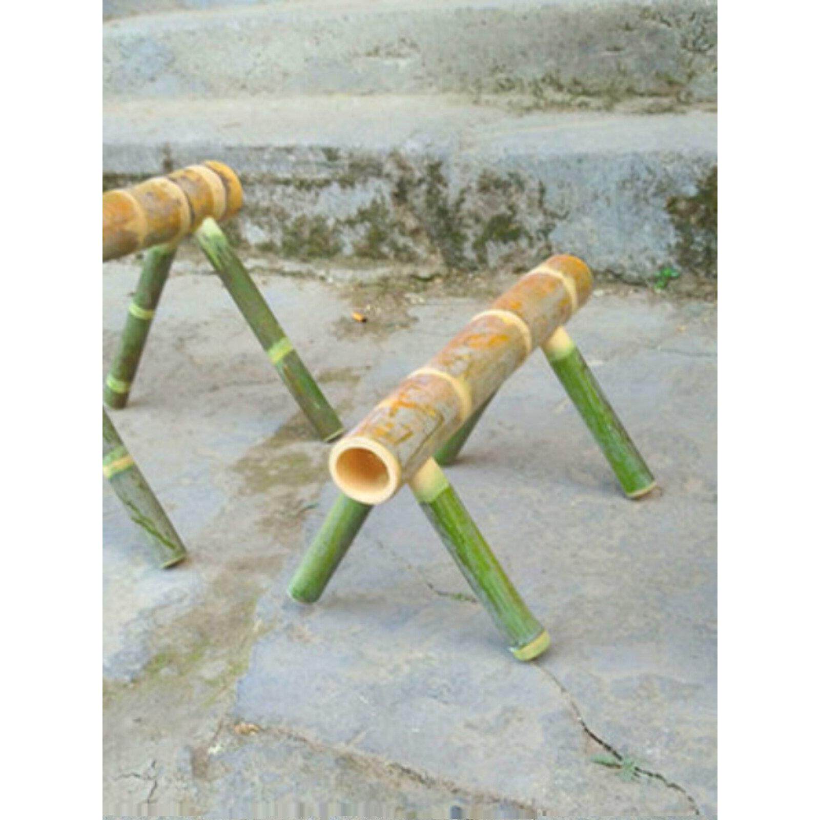 竹筒竹子跨栏架玩具竹制品小孩子儿童运动会户外游戏道具安吉游戏