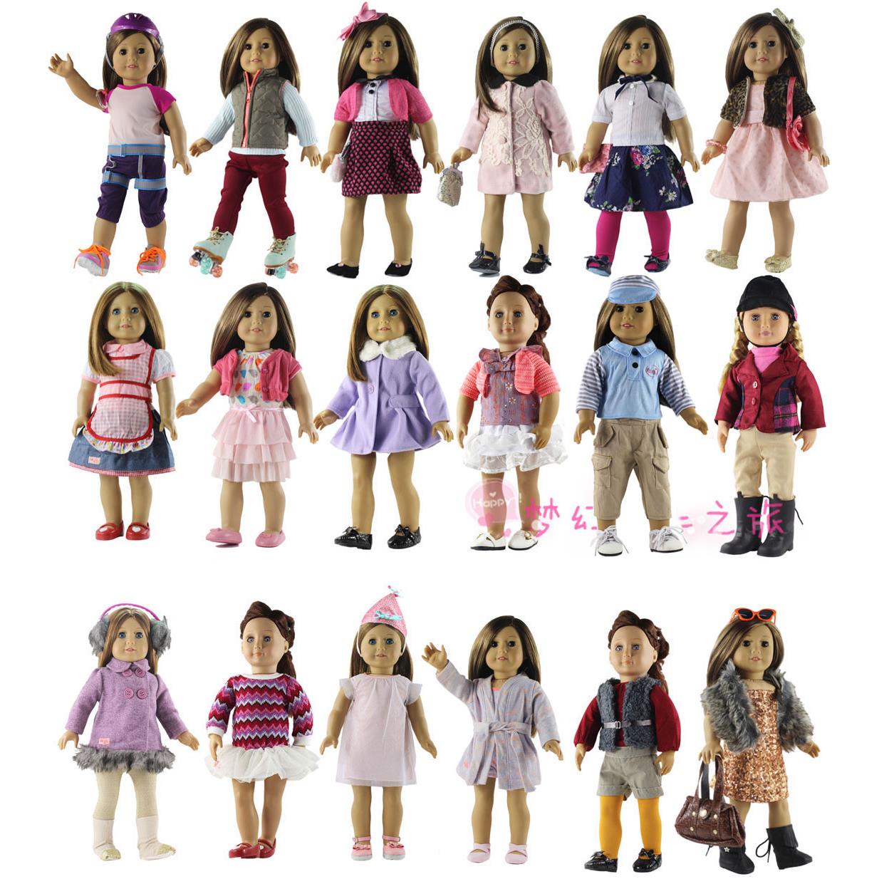 多款精美 18寸美国女孩娃娃衣服American Girl 45cm洋娃娃鞋套装