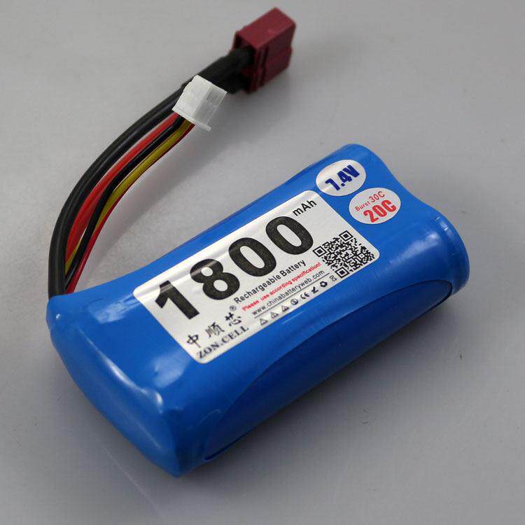 中顺芯电动弹射玩具车船模圆柱动力锂电池7.4V 14500 18350 18650