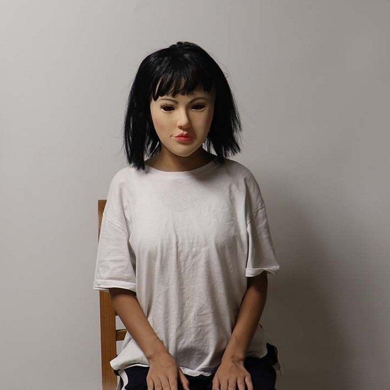 美女乳胶面具化妆人脸头套全脸cos变装人物聚会搞怪换脸直播道具