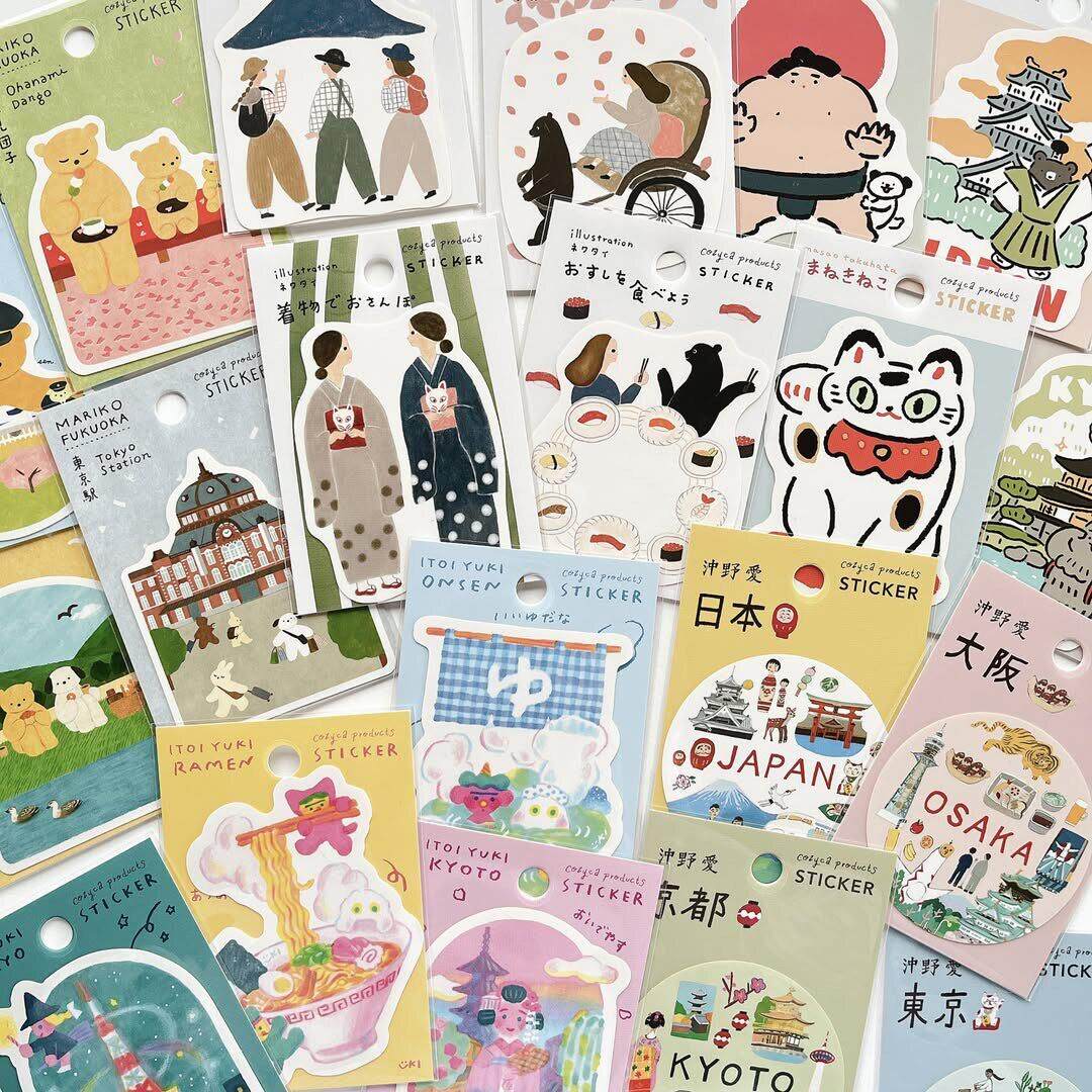 【现货】日本表现社设计师联名新品防水贴纸 高旗将雄 福冈麻利子