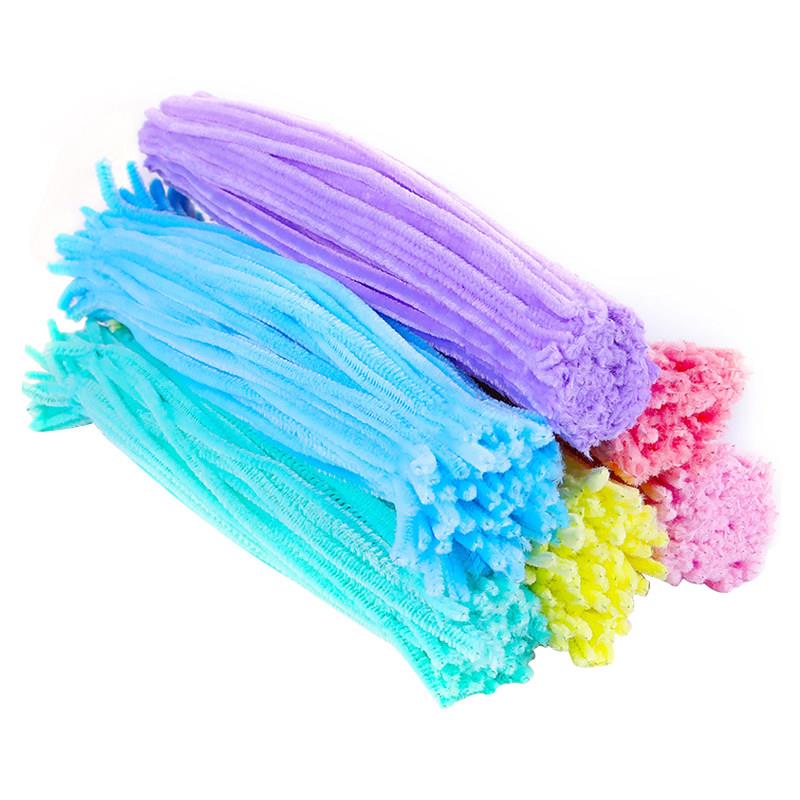 毛条毛根扭扭棒花束手工diy手工制作材料加厚加密彩色毛绒妞妞棒