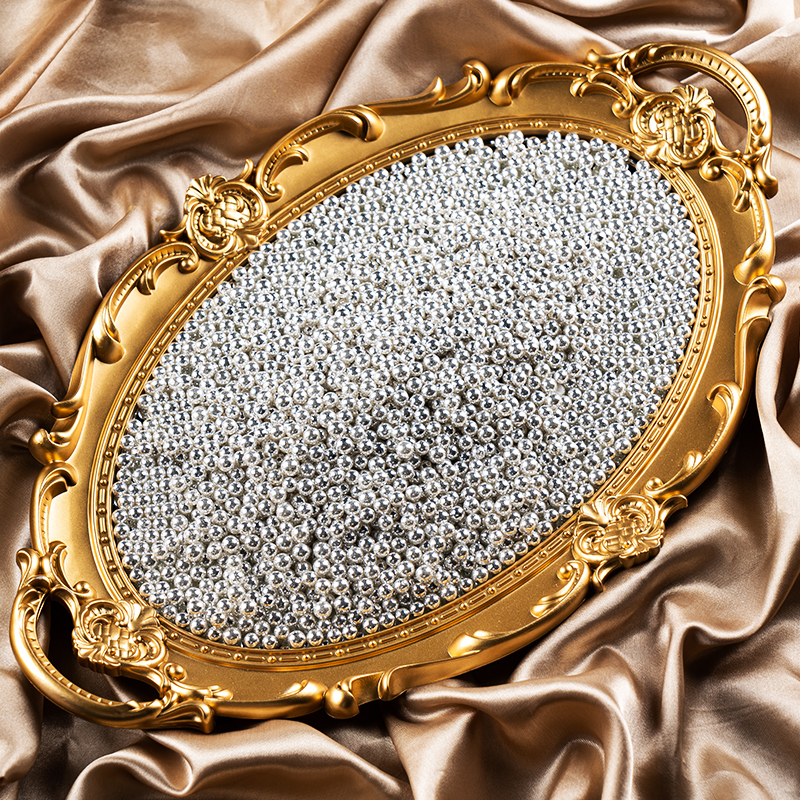 银色糖珠生日蛋糕装饰小圆珠冰淇淋西点混合珍珠糖大中小装饰装扮