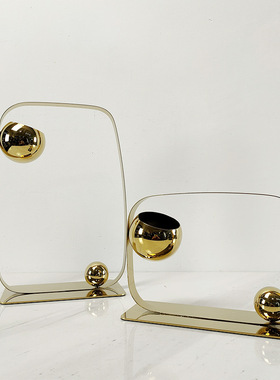 金属电镀新中式电视柜茶几家居装饰摆件轻奢样板房酒柜摆件