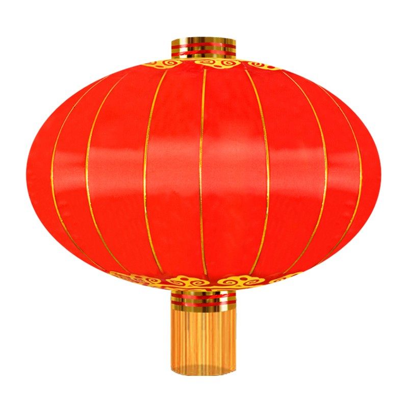大红灯笼新年元旦春节装饰户外防水绸布铁口广告印字绸段福字灯笼