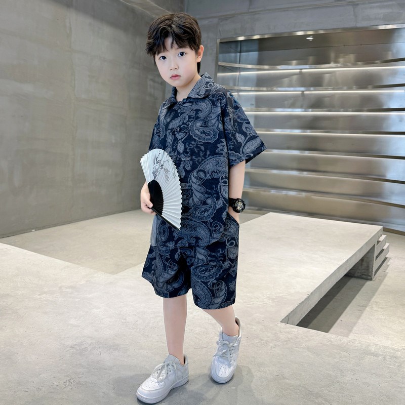 儿童装男童汉服夏装套装2024新款中国风男孩中大童唐装短袖夏季潮