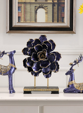 招财鹿客厅酒柜酒架装饰摆件家居创意欧式电视柜新房乔迁礼物玄关