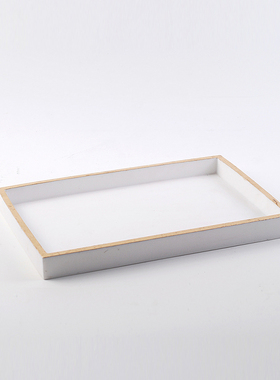 新中式样板间黑色托盘客厅家居软装饰品茶几摆件售楼处摆场工艺品