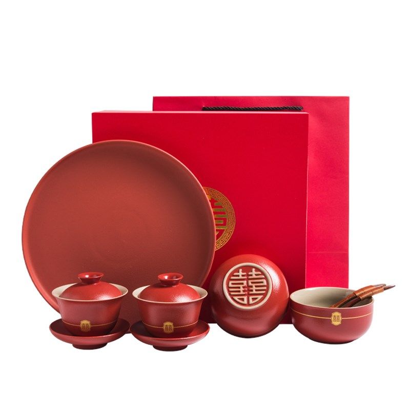 结婚敬茶杯喜碗对碗筷套装女方陪嫁送新人碗红色婚庆餐具新婚礼物,节庆用品/礼品,喜碗/敬茶杯,淘宝优惠券,粉丝福利购,淘宝优惠卷