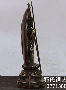 新品千手观音手持法器黄铜仿古铜器收藏家居桌面摆件佳节送礼礼品