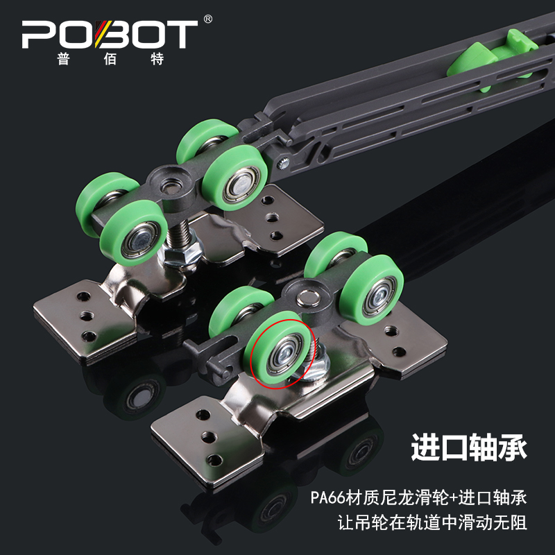 口袋门反弹器移门轨道缓冲吊轮阻尼推拉门吊轨全套厨房玻璃门滑轮