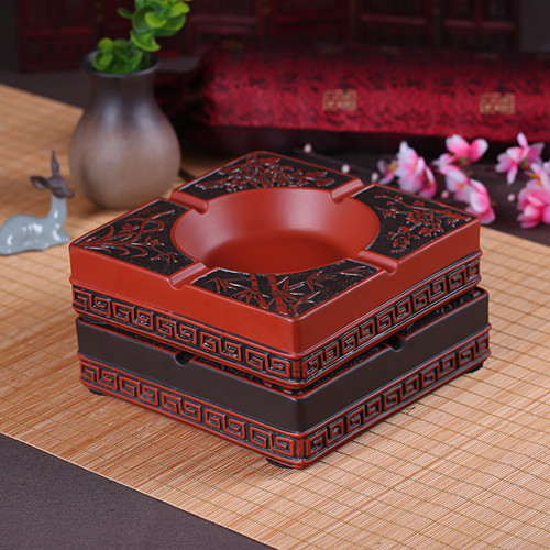 创意紫砂欧式烟灰缸大号KTV卧室客厅客房烟缸定制个性简约烟灰缸