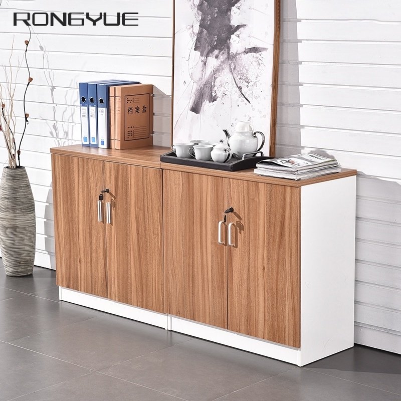 办公室用文件柜矮柜木质资料柜带锁档案小型边柜隔断收纳储物柜