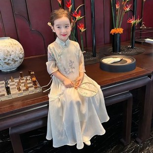 女童江南水乡母女款 儿童古装 国风套裙 盘扣套装 春夏汉服改良新中式