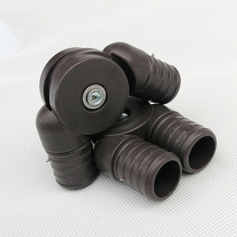 椅子配件塑料连接件家用午休椅藤椅躺椅连接扣圆口黑色扁口固定件