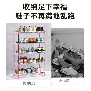 简易鞋架子家用多层组装防尘鞋柜多功能收纳鞋架宿舍门口小置物架