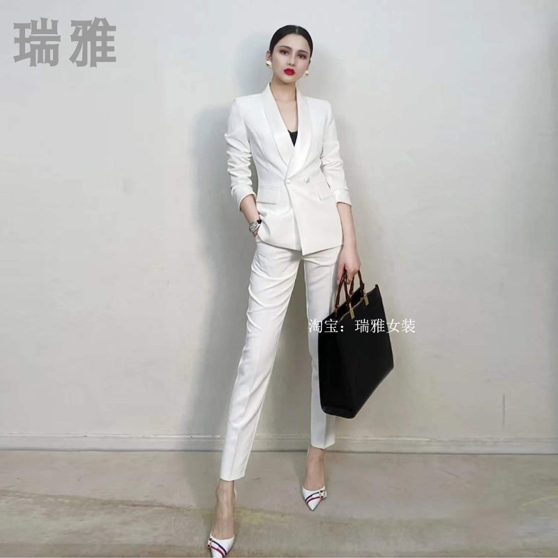 黑色西装套装女春秋2022新款时尚气质女神范正装职业西服外套秋冬