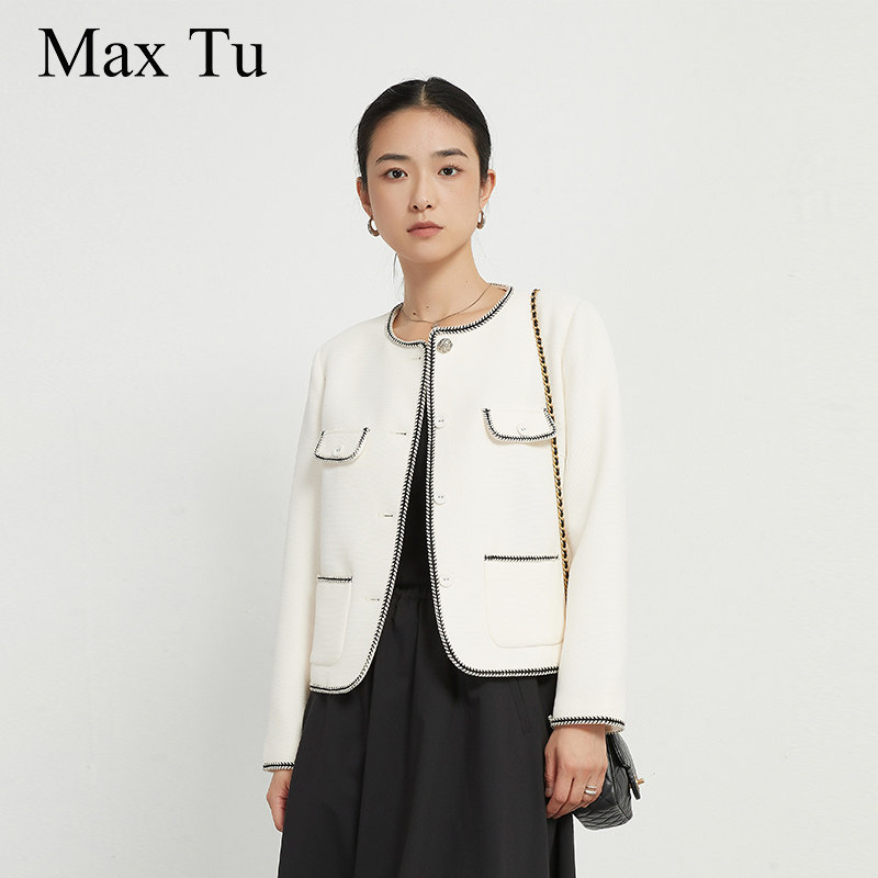 Max Tu折扣店春秋新款宽松大码休闲通勤上衣时尚经典小香风外套