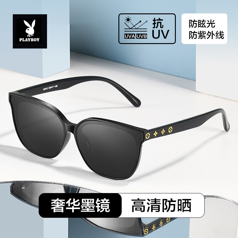 花花公子墨镜女2026新款防紫外线男款方圆脸太阳眼镜显脸小35012
