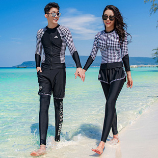 2026新款潜水服情侣男女游泳衣分体显瘦长衣长裤防晒时尚水母衣冲