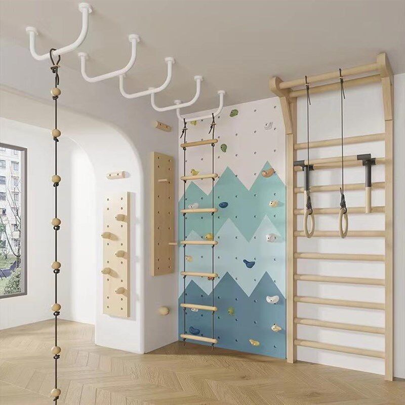 攀岩墙儿童家用室内攀爬墙幼儿园定制攀爬架岩点儿童体能训练攀岩