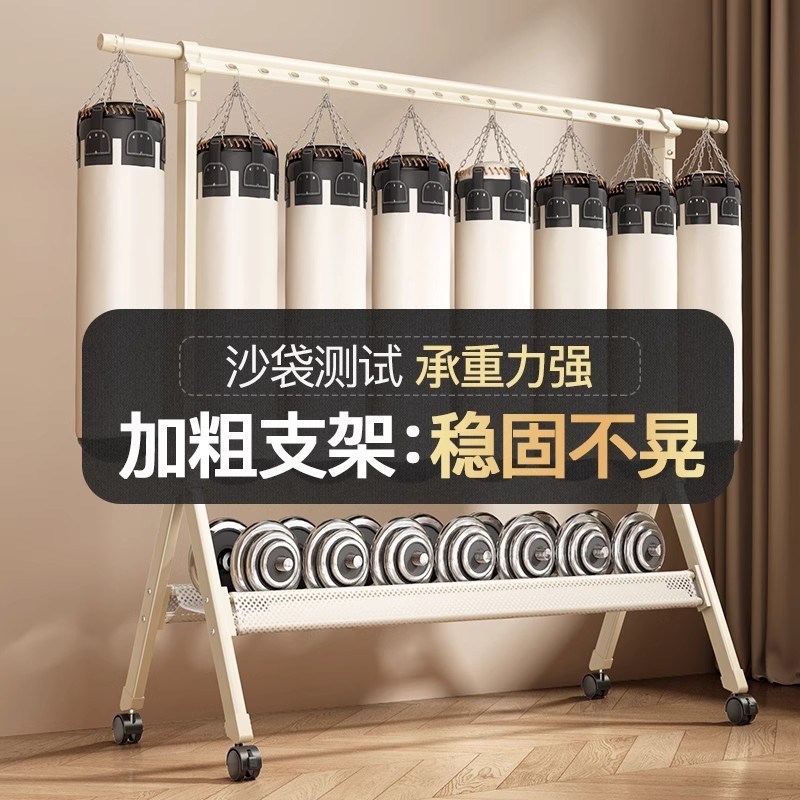 晾衣架落地伸缩挂衣铝合金加粗加厚晒被子带轮可移动防风抗风