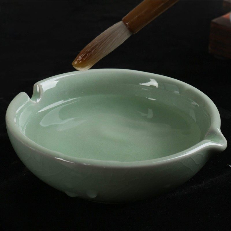 青瓷墨碟小笔洗小砚台学生用书法墨盘毛笔搁笔台陶瓷墨蝶笔舔墨池,文具电教/文化用品/商务用品,文房四宝,淘宝优惠券,粉丝福利购,淘宝优惠卷