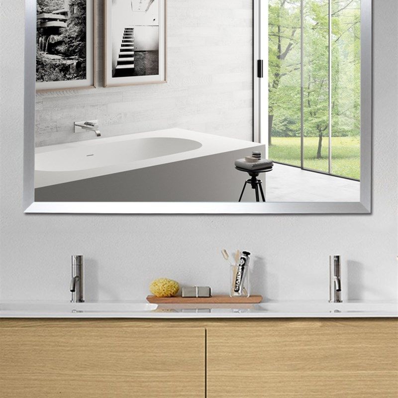 定制拉丝铝合金镜子壁挂相框架穿衣镜边框挂墙洗手台卫生间防水框,家居饰品,相框/画框,淘宝优惠券,粉丝福利购,淘宝优惠卷