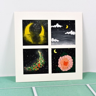 昊拓 油画棒白色画框10X10正方形四九宫格框 卡纸相框框学生作品