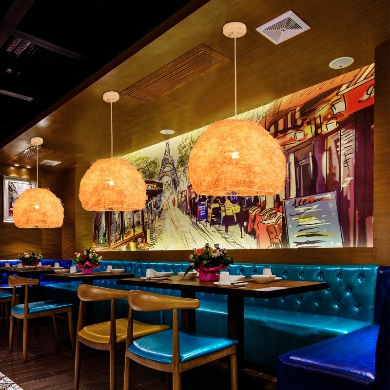 创意藤编灯罩竹艺饭店餐厅个性火锅店藤艺民宿竹编吊灯东南亚吊灯,家装灯饰光源,客厅吊灯,淘宝优惠券,粉丝福利购,淘宝优惠卷