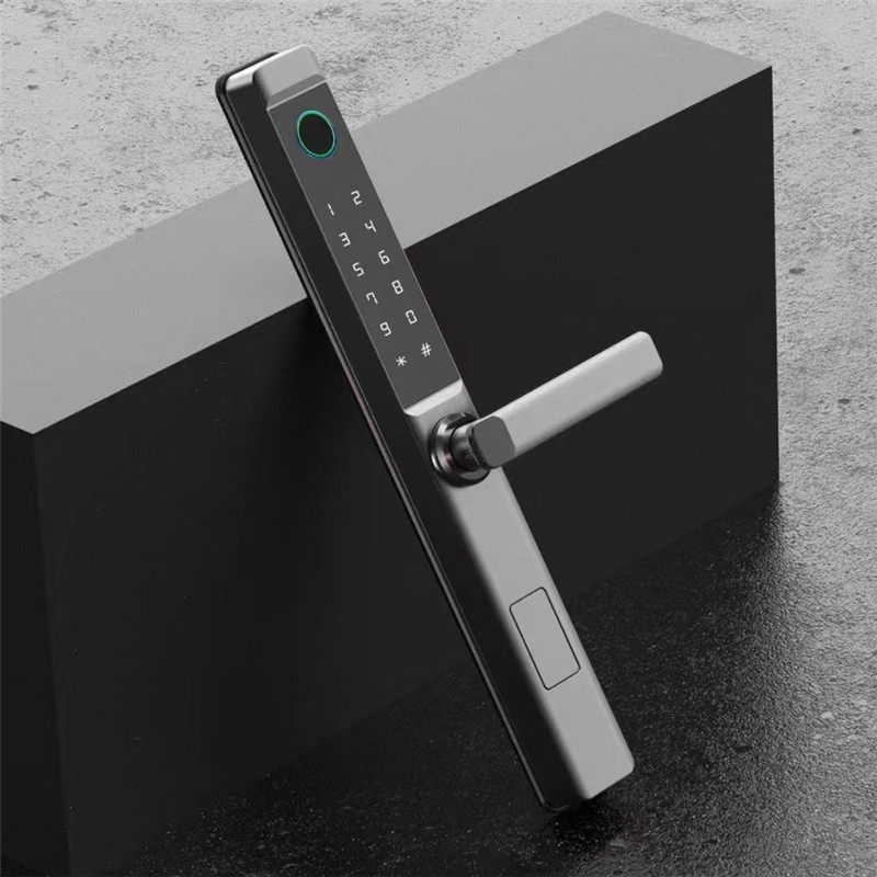 惠仕盾通通锁双面防水断桥铝指纹锁庭院门平移门智能锁C级锁芯