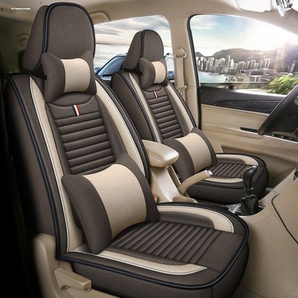 一汽森雅M80S80七座专用全包汽车7座套四季通用座垫亚麻坐套