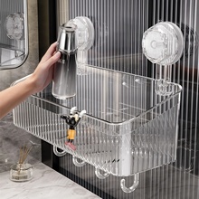 吸盘挂钩置物架厨房壁挂调料架洗漱台浴室化妆品免打孔墙上收纳盒