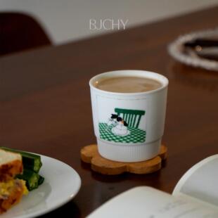 日式猫咪高颜值陶瓷咖啡杯手握杯猪口杯可爱杯子精致220ml可微波